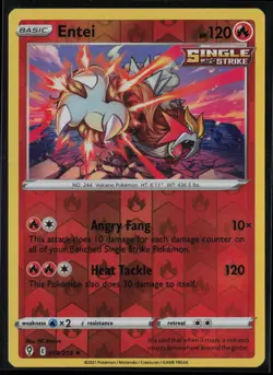 Entei 019/203 Pokemon Evolving Skies Rare Lightly Played Reverse Holo - Image 1