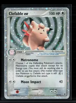 Pokemon 2004 EX FireRed & LeafGreen Clefable EX #106/112 - Image 1