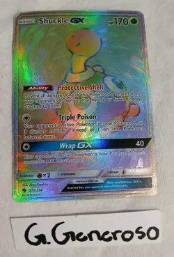 Pokemon Shuckle GX 215/214 SM-Lost Thunder Hyper Rare Full Art Holo ENG NM - Image 3