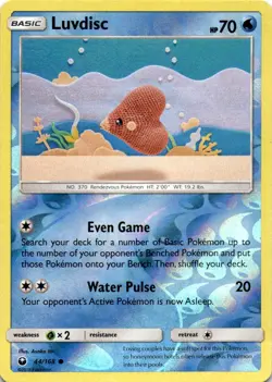 Luvdisc 44/168 Common Celestial Storm Pokemon Reverse Holo Lightly Played - Image 1