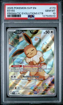 2025 POKEMON SVP EN-SV BLACK STAR PROMO #173 EEVEE PSA 10 - Image 1