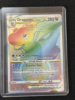 Dragonite VSTAR (Secret) Secret Rare Pokemon GO 081/078 NM - Image 1