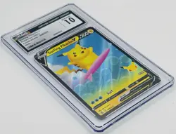 CGC 10 Gem Mint Surfing Pikachu V Full Art 008/025 Pokemon Celebrations 2021 - Image 4