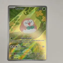 Pokemon TCG Rowlet 090/088 Evolutions Rare Reverse Holo 80HP EN - Image 1