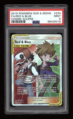 Red & Blue 234/236 Cosmic Eclipse Pokemon PSA 9 - Image 1