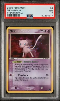 Mew 2006 Pokemon POP Series 4 Holo Rare #4 PSA 7 NM New Certification - Image 1