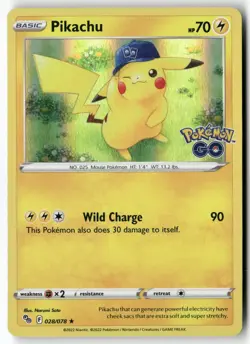 Pikachu 028/078 Holo Rare Pokemon GO Pokemon Holo Near Mint - Image 1
