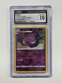 Pokemon Gengar Reverse Holo Rare 85/202 Sword & Shield CGC 10 Gem Mint - Image 1