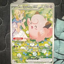 Pokemon Co. Lillie's Clefairy ex 184/159 Sv09 SIR Full Art Holo Eng 190HP - Image 3