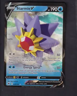 Starmie V 030/189 Holo V Rare Astral Radiance Pokemon Near Mint - Image 1