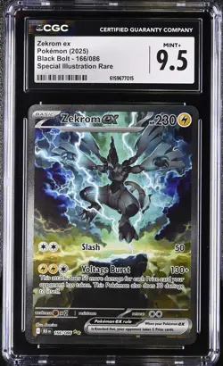 2025 Pokemon Black Bolt Special Illustration Rare 166/086 Zekrom ex CGC 9.5 - Image 1