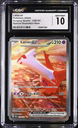 2024 Pokemon Surging Sparks Special Illustration Rare 239/191 Latias ex CGC 10 - Image 1