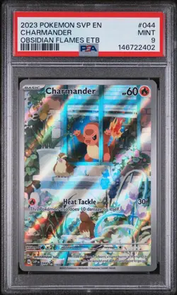 2023 POKEMON SVP EN-SV BLACK STAR PROMO #044 CHARMANDER PSA MINT 9 - Image 1