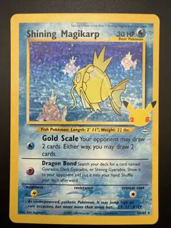 Pokemon TCG Shining Magikarp 66/64 Celebrations 25th Anniversary Edition - Image 1