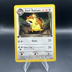Pokemon Card 1st Edition Team Rocket Dark Raticate 51/82 NM-Mint - Image 1