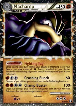 (110066) MACHAMP PRIME 95/102 Ultra Rare Holo HGSS Triumphant Pokemon Card - Image 2