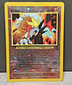 Entei 34 Black Star Movie Promo Reverse Holo Pokemon Card TCG WoTC - Image 1