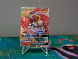 Ho-Oh GX SM57 Black Star Promo Ultra Rare Full Art Holo Pokemon Card NM - Image 2