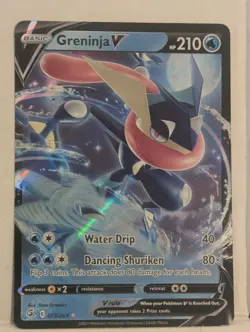 Greninja V 073/264 Fusion Strike Rare Holo V TCG Pokemon Card NM J61 - Image 1