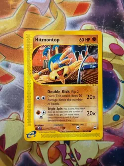 Hitmontop 82/147 - NM - Aquapolis Eseries Pokemon Card - Tomokazu Komiya Art - Image 1