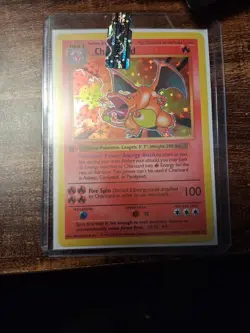 Holo Charizard 4/102 1990s Pokemon Card Game "TROWBACK" - Image 1