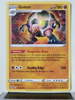 Golem 137/264 NM / M - RARE Non Holo Fusion Strike Pokemon Card $2 Flat Shipping - Image 1