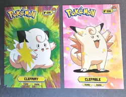 CLEFAIRY X CLEFABLE LOT - POKEMON KANTO CARDS TOP POKEDEX CCG FOIL - Image 1