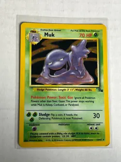 Muk Holo Rare 13/62 Fossil Pokemon Card MP - Image 1