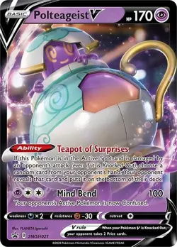 Polteageist V Promo SWSH: Sword & Shield Promo Cards SWSH021 NM - Image 1