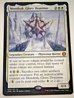 MTG Mondrak, Glory Dominus #023 Phyrexia All Will Be One Mythic Rare NM - Image 1