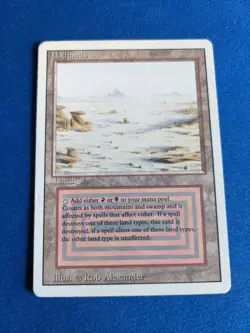 Badlands 1x MtG Revised SLIGHT PLAYED **See Pictures!** - Image 1