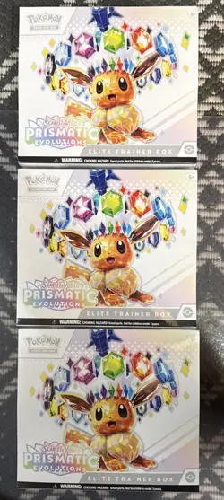 Pokemon TCG: Prismatic Evolutions Elite Trainer Box - Lot Of 3 - Factory Sealed - Image 1