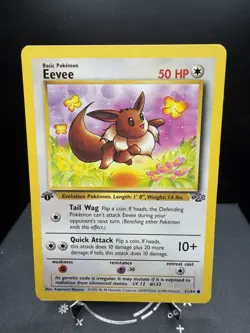 Pokemon TCG WOTC Jungle 1st Edition Eevee 51/64 Common LP! - Image 1