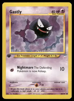 Pokemon Tcg LP Gastly [1st Edition] #65 Neo Destiny - Image 1