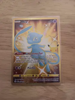 Pokemon TCG Gold Holo Rare Mew Celebrations 25th Anniversary 025/025 2021 - Image 1