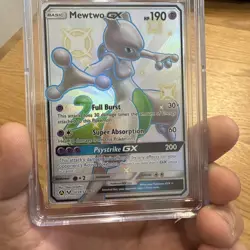 Cgc Pristine 10 GOLD Pokemon Hidden Fates Mewtwo GX SV59 - Rare - Image 5