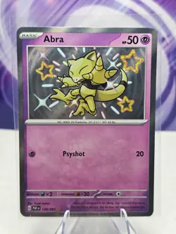 Paldean Fates Abra 148/091 Shiny Rare Pokemon NM - Image 1
