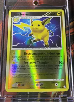 DPBP#027 - Raichu 15/123 Reverse Holo Mysterious Treasures - Pokemon 2007 - Image 2