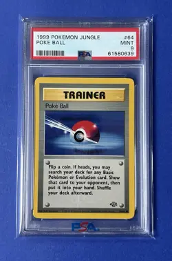 1999 Pokemon Jungle Poke Ball #64 PSA 9 MINT - Image 1