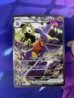Pokemon TCG Cynthia's Garchomp ex SV10 232/182 Secret Rare Full Art Holo EN - Image 1