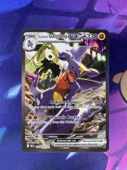 Pokemon TCG Cynthia's Garchomp ex SV10 232/182 Secret Rare Full Art Holo EN - Image 2