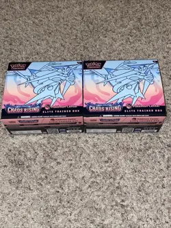 2x Pokemon Center Exclusive Chaos Rising ETB Opened EMPTY BOX ONLY - Image 1