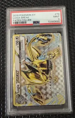 Pokemon Card Lugia BREAK 79/124 Pokemon XY Fates Collide PSA 9 Full Art Mint - Image 1