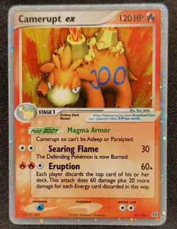 Pokemon TCG Camerupt ex 92/106 EX Emerald 2005 Holo RARE Excellent Condition - Image 1