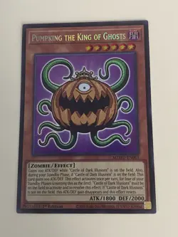 Yugioh Pumpking the King of Ghosts x 3 1st Secret Rare Chibi Art NM - Free Holo - Image 2