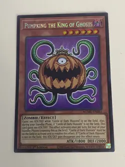Yugioh Pumpking the King of Ghosts x 3 1st Secret Rare Chibi Art NM - Free Holo - Image 3