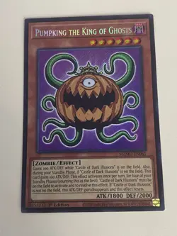 Yugioh Pumpking the King of Ghosts x 3 1st Secret Rare Chibi Art NM - Free Holo - Image 4