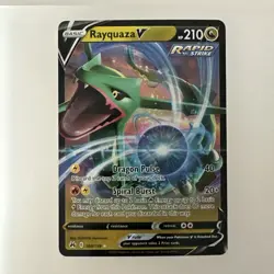 Pokemon TCG Rayquaza v Crown Zenith Holo Ultra Rare Card 100/159 - Image 1