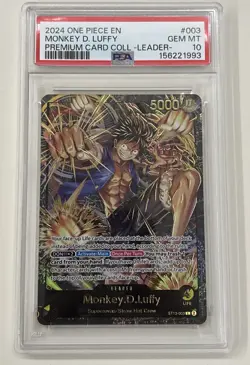 One Piece Monkey D. Luffy Premium Card Collection ST13-003 Leader Foil PSA 10 - Image 1