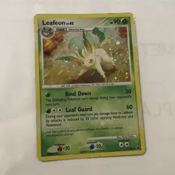 Pokemon TCG Leafeon Holo Rare Majestic Dawn 7/100 Card 2008 - Image 1